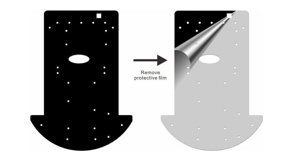 Protective film removal from car chassis