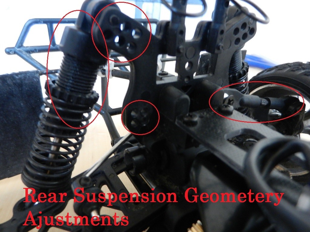 Rear Suspension Adjustable Parts: Shocks and Upper Arms