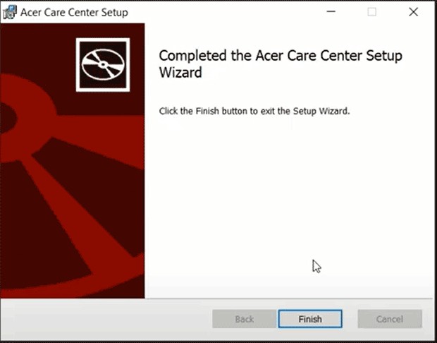 Acer Care Center setup