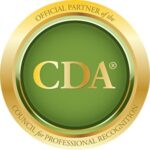 CDA Council Partnership Seal: Symbolizing quality and recognition for Care Courses' Child Development Associate training program.