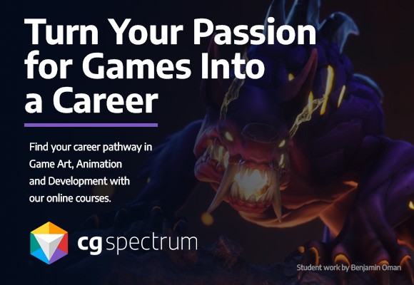 CG Spectrum Game Development School Advertisement. Discover online courses in game development, VFX, and animation to enhance your career in the game industry.