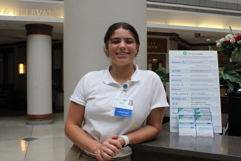 Kayla Brigandi, Strath Haven High School student, shares her positive experience in the ChristianaCare Summer VolunTeen Program, highlighting its real-world hospital setting exposure.