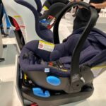 Infant car seat on a stand