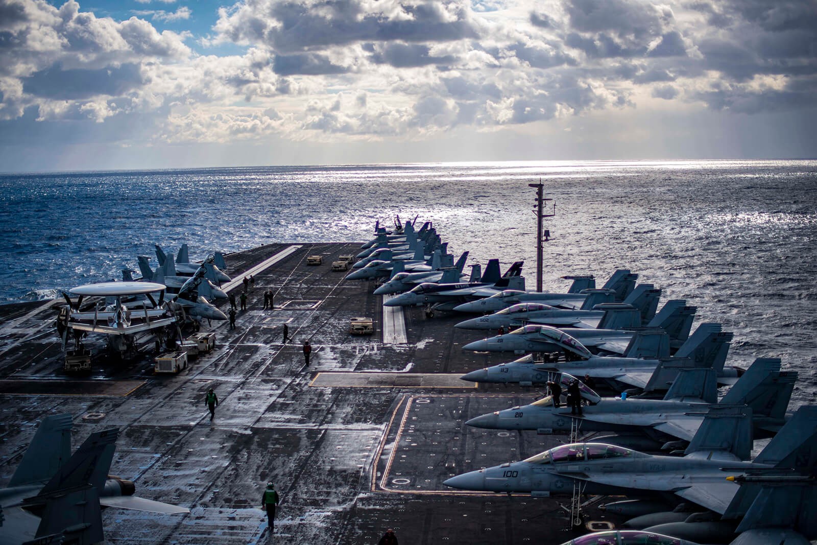 Navy ship at sea representing the Department of the Navy Financial Management Career Program (FMCP)