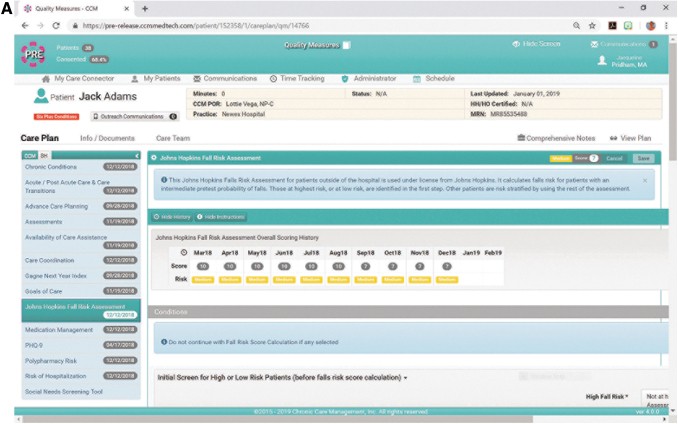 Depiction of the Chronic Care Management, Inc. technology platform used to support evidence-based care management workflow and patient engagement.