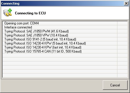 OBDWiz Connection Status